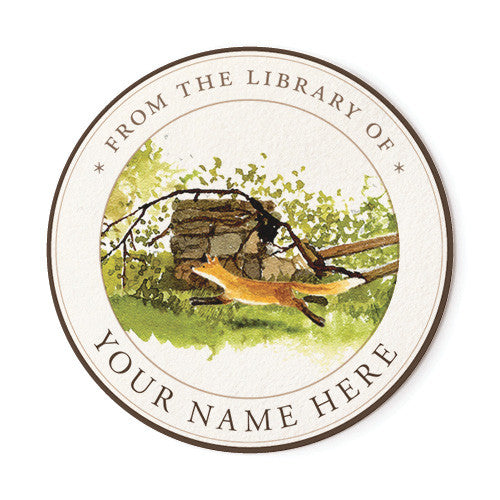 Fox and Fence - Ex Libris Medallions