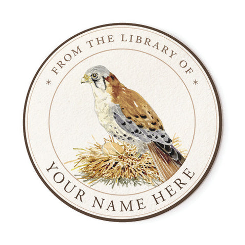 Nesting Hawk - Ex Libris Medallions