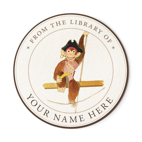 Monkey Pirate - Ex Libris Medallions