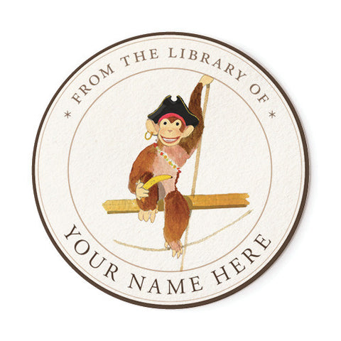 Monkey Pirate - Ex Libris Medallions