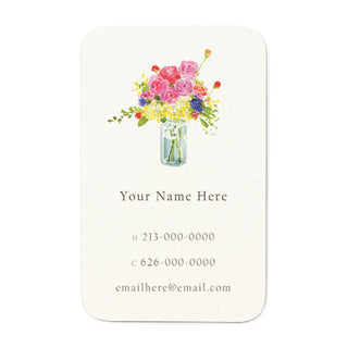 Flowers in Blue Jar - Personal Calling Cards