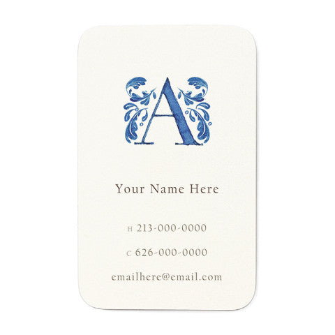 Delftware Monogram - Personal Calling Cards