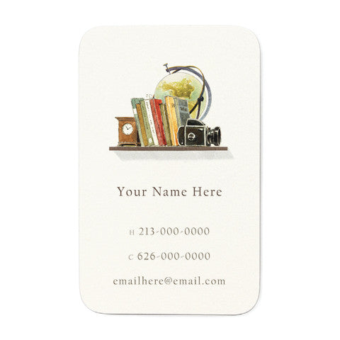 Books And Globe - Personal Calling Cards