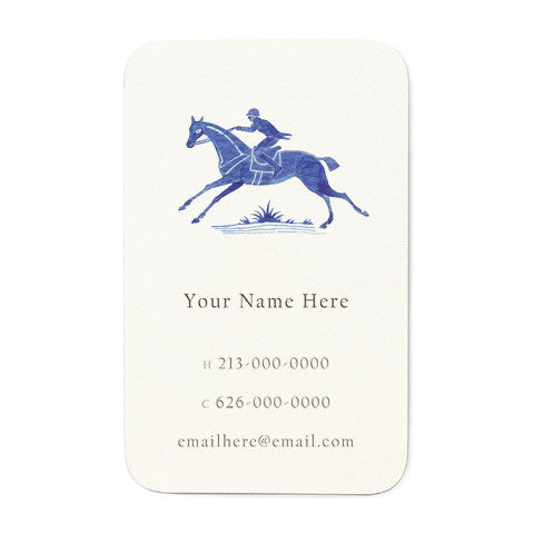 Delftware Horse - Personal Calling Cards