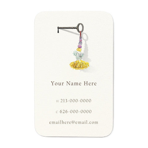 Key with Tassel - Personal Calling Cards