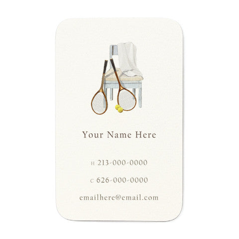 Tennis Racquets - Personal Calling Cards