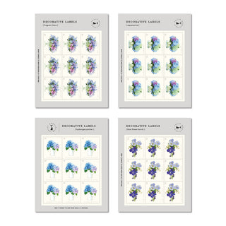 Cerulean Blooms - Decorative Labels