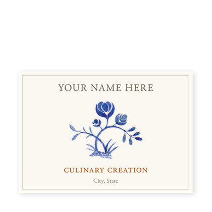 Delftware Flower - Canning Labels