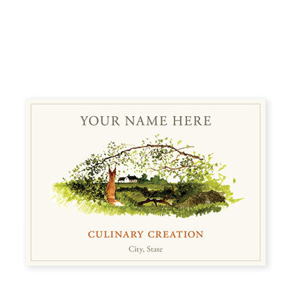 Fox with Arched Branch - Canning Labels