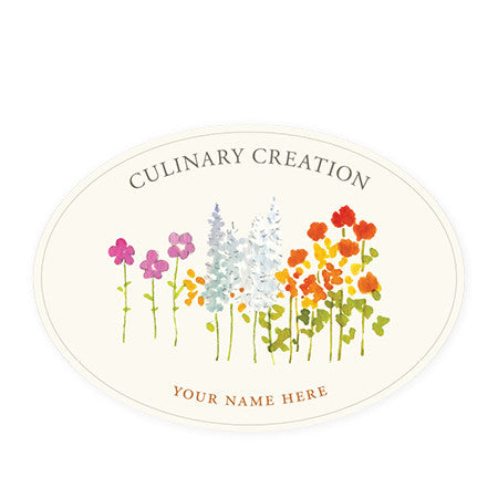 Meadow Flowers - Oval Kitchen Labels
