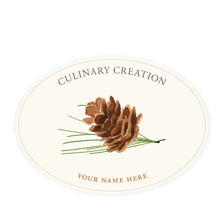 Pinecone - Oval Kitchen Labels