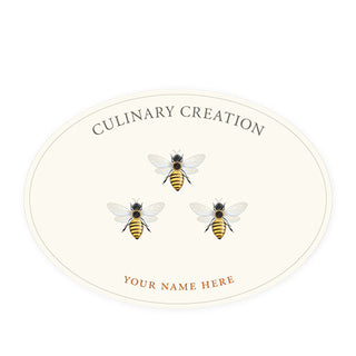 Three Bees - Oval Kitchen Labels
