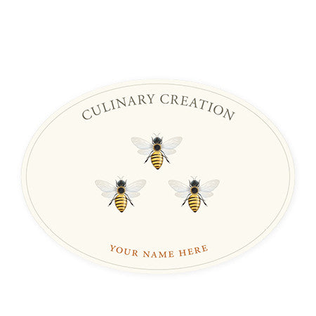 Three Bees - Oval Kitchen Labels