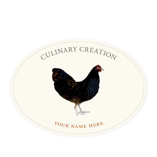 Blue Chest - Oval Kitchen Labels