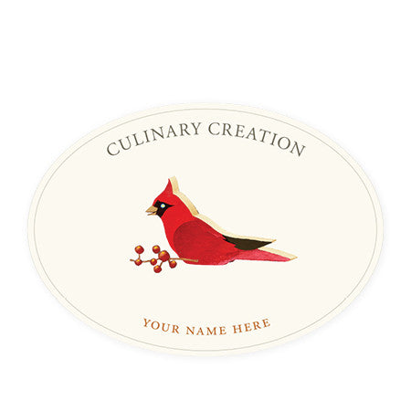 Crafted Cardinal - Oval Kitchen Labels