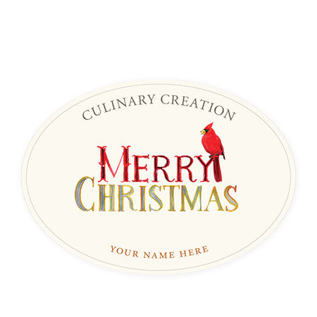 Merry Merry - Oval Kitchen Labels