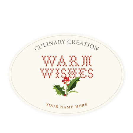 Warm Wishes - Oval Kitchen Labels
