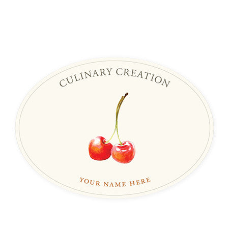 Cherries - Oval Kitchen Labels
