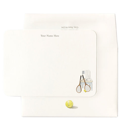 Tennis Racquets - Personalized Note Cards