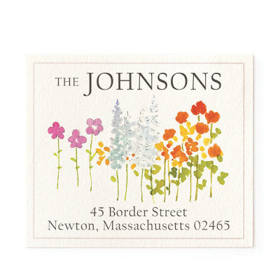 Meadow Flowers - Return Address Labels