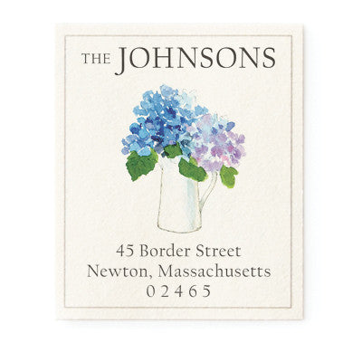 Hydrangea Pitcher - Return Address Labels