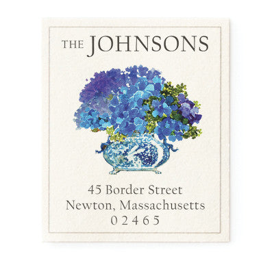 China Blue - Return Address Labels