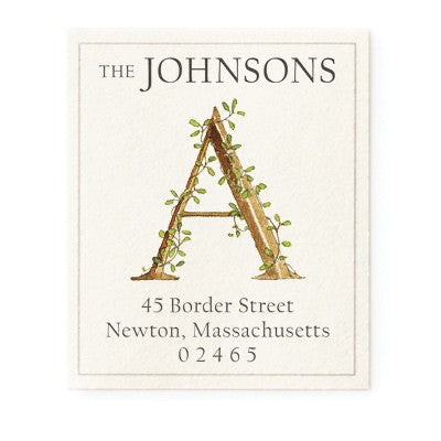 Ivy Monogram - Return Address Labels