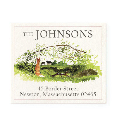 Fox with Arched Branch - Return Address Labels