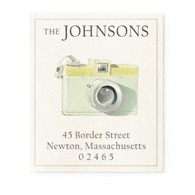 Retro Camera - Return Address Labels