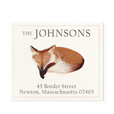 Pensive Fox - Return Address Labels