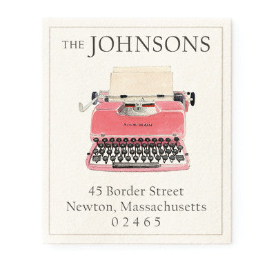 Retro Typewriter - Return Address Labels