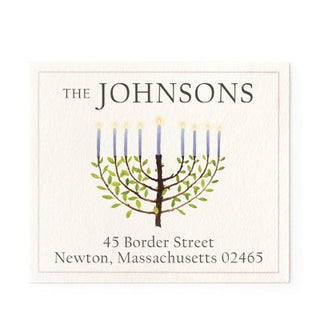 Hanukkah Lights - Return Address Labels