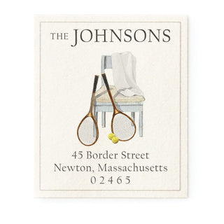 Tennis Racquets - Return Address Labels