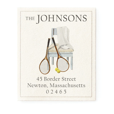 Tennis Racquets - Return Address Labels