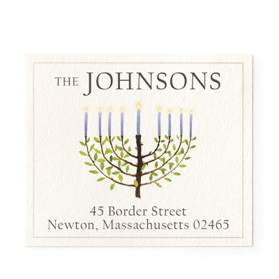 Hanukkah Lights - Return Address Labels