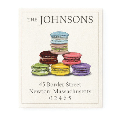 Macarons Display - Return Address Labels