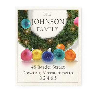 Christmas Wreath - Return Address Labels