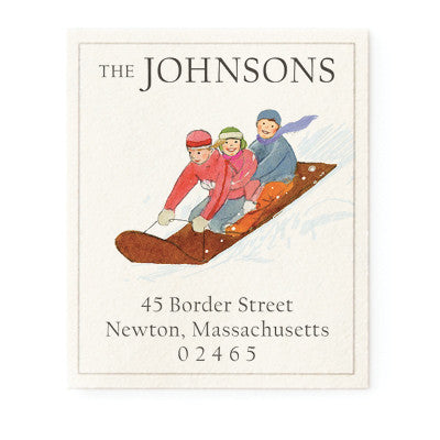 Toboggan Ride - Return Address Labels