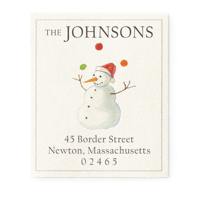 Gifted Snowman - Return Address Labels