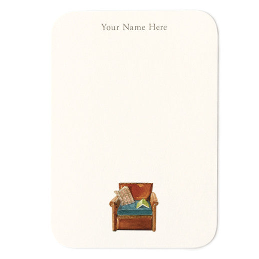 Reading Chair - Small Note Cards by Felix Doolittle