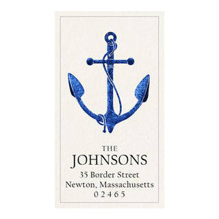 Delftware Anchor - Panoramic Return Address Labels