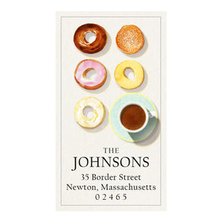Doughnuts and Coffee - Panoramic Return Address Labels