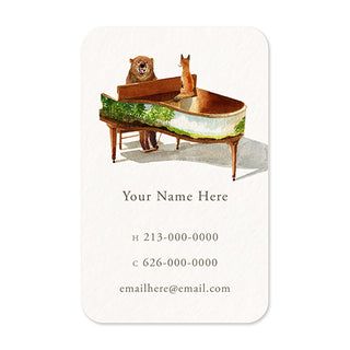 Piano Bear - Personal Calling Cards