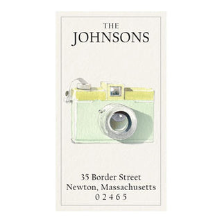 Retro Camera - Panoramic Return Address Labels
