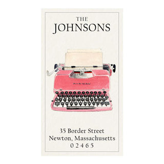 Retro Typewriter - Panoramic Return Address Labels