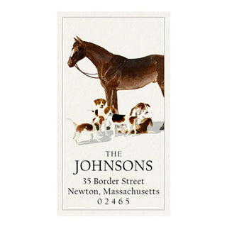 Spring and Beagles - Panoramic Return Address Labels